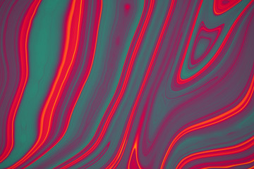 Marble ink colorful. Red-Green marble pattern texture abstract background. can be used for background or wallpaper