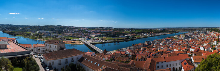 Fototapeta na wymiar View of Coimbra city from Coimbra University in Portugal