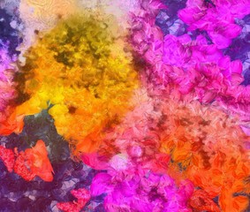 Abstract grunge background. Dirty style pattern. Simple painting art template with large textured brush strokes. Colorful pretty texture drawing by hand. Digital indigo wallpaper. Vintage backdrop.