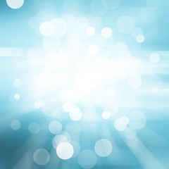 white bokeh blur background / Circle light on blue background / abstract light background