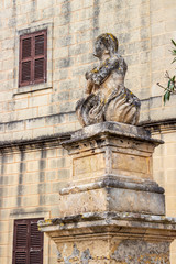 Fototapeta na wymiar St. Paul's Church beautiful fence sculpture at Rabat, Malta, detail