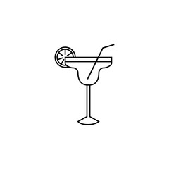 Margarita cocktail vector icon