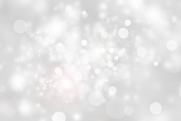 Obraz premium white blur abstract background. Bokeh Christmas blurred beautiful shiny Christmas lights