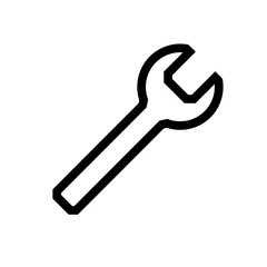 Wrench icon. Spanner icon. Service tool vector eps10. Wrench Icon in trendy flat style isolated on grey background. 