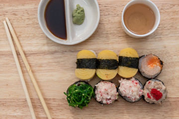 Sushi Set,Japanese sushi,Sushi on black stone,Japanese sushi on black stone 
