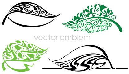 Leaves. Vector set of logo design templates. Elements for your design.