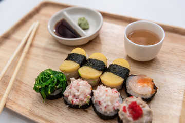 Sushi Set,Japanese sushi,Sushi on black stone,Japanese sushi on black stone 