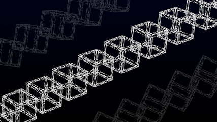 Blockchain. 3D rendering.
