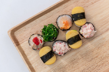 Sushi Set,Japanese sushi,Sushi on black stone,Japanese sushi on black stone 