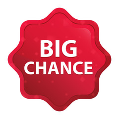 Big Chance misty rose red starburst sticker button