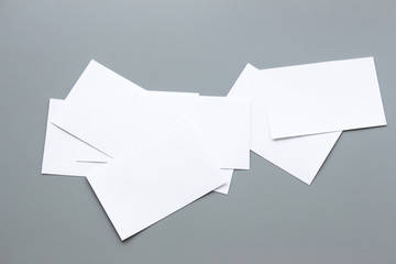 Blank portrait mock-up paper. brochure magazine isolated on gray, changeable background / white paper isolated on gray