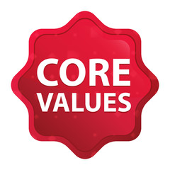 Core Values misty rose red starburst sticker button