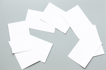 Blank portrait mock-up paper. brochure magazine isolated on gray, changeable background / white paper isolated on gray