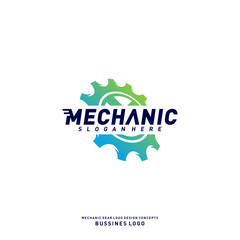 Gear Logo Design Concepts. Mechanical Gear Logo Template Vector. Icon Symbol