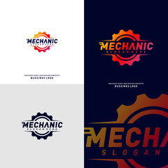 Gear Logo Design Concepts. Mechanical Gear Logo Template Vector. Icon Symbol