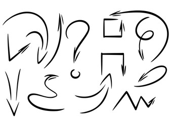 vector hand drawn doodle arrows