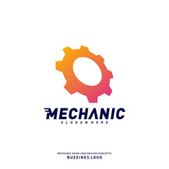 Gear Logo Design Concepts. Mechanical Gear Logo Template Vector. Icon Symbol