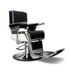 Barber chair isolated on white background	