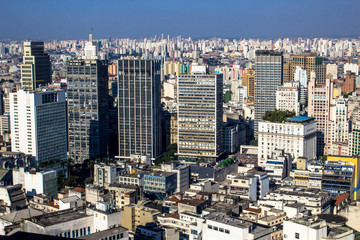 Sao Paulo, Brazil, May 03, 2013. View of Skyline downtown of Sao Paulo city