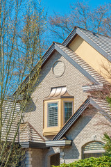 The top of the house or apartment building with nice window
