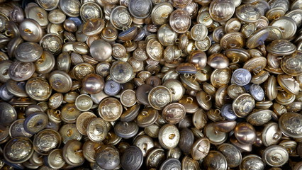 Many old metal military buttons, to sell on the flea market
