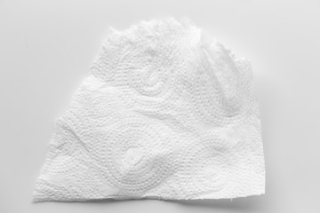 white torn tissues on gray background. collection paper rip