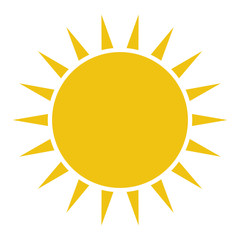 Flat sun icon. Sun pictogram. Template vector illustration. 