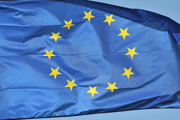 European flag flying