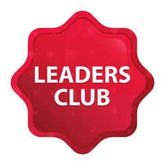 Leaders Club misty rose red starburst sticker button