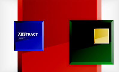 Geometric abstract background, modern square design