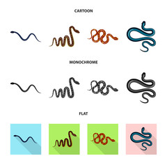 Vector design of mammal and danger symbol. Set of mammal and medicine vector icon for stock.