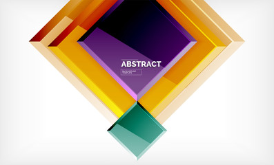 Obraz premium Square abstract background, glossy geometric design