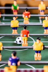 Foosball table soccer .sport teame football players