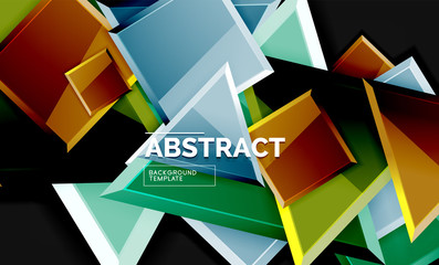 Squares and triangles geometrical background