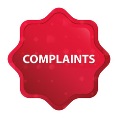 Complaints misty rose red starburst sticker button