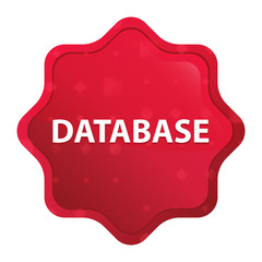 Database misty rose red starburst sticker button