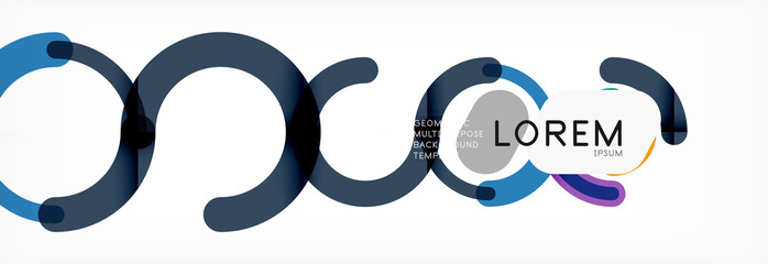 Line design circles abstract background