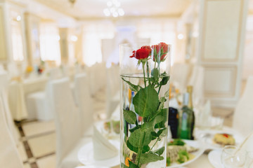 wedding decor, flowers and floral design at the banquet and ceremony