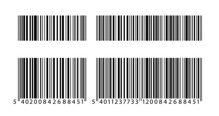 Barcode icon set. Barcode vector EPS 10 - stock vector.