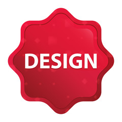 Design misty rose red starburst sticker button