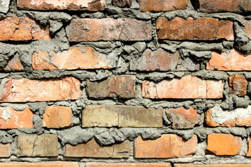 old brick wall of bricks