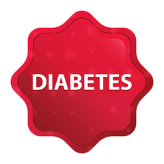 Diabetes misty rose red starburst sticker button