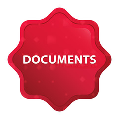 Documents misty rose red starburst sticker button