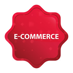 E-commerce misty rose red starburst sticker button