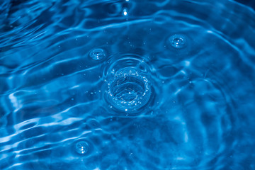Blue water drops