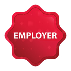 Employer misty rose red starburst sticker button