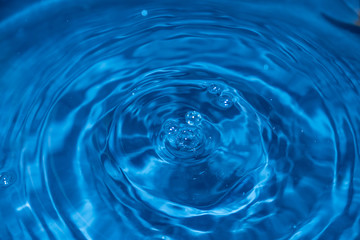 Blue water drops