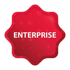 Enterprise misty rose red starburst sticker button