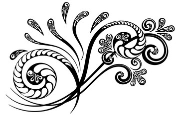 Floral branching ornament