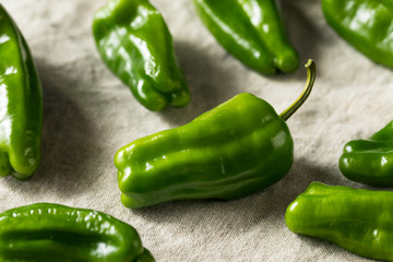 Raw Green Organic Spicy Gypsy Peppers